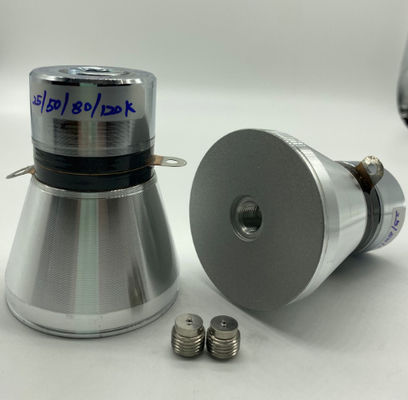 品質  80mm Ultrasonic Piezoelectric Transducer 25/50/80/120k Four Frequency 工場